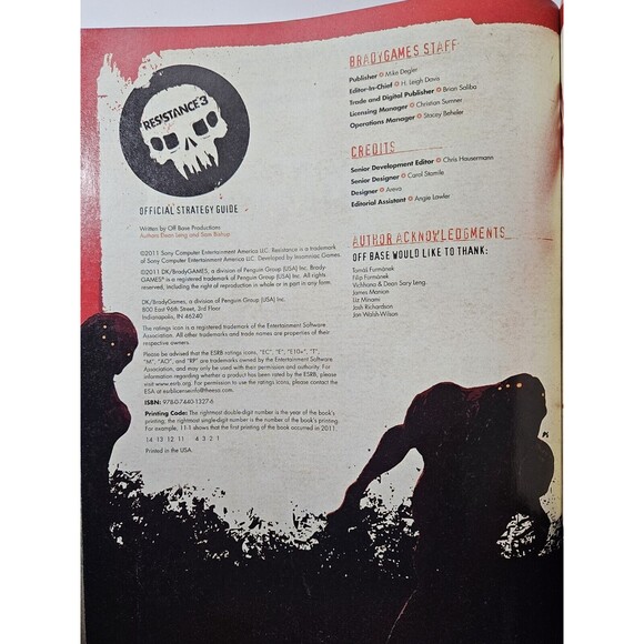 Bradygames Signature Series Guide Resistance 3 Insomniac Games For PlayStation 3 - Picture 6 of 6